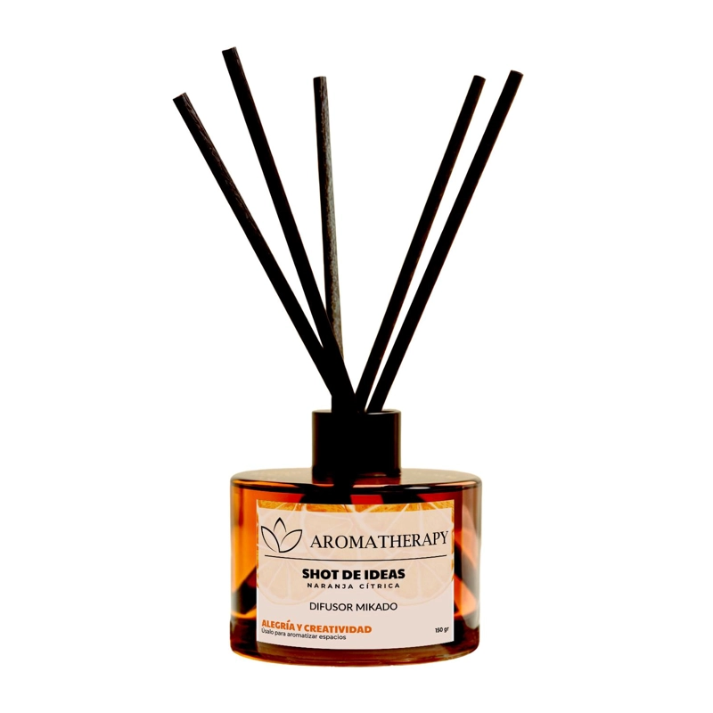 DIFUSOR DE AROMA MIKADO AROMATHERAPY 150ML VARILLAS RATAN ROJO SENSORIAL - 8