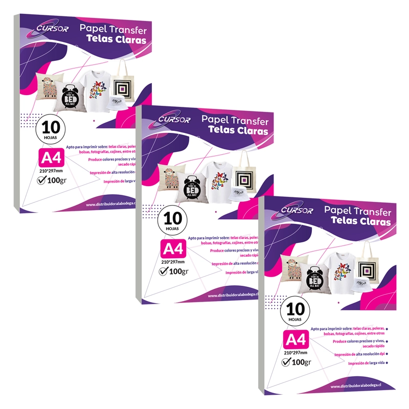PAPEL TRANSFER TELAS CLARAS 30 HOJAS - 1