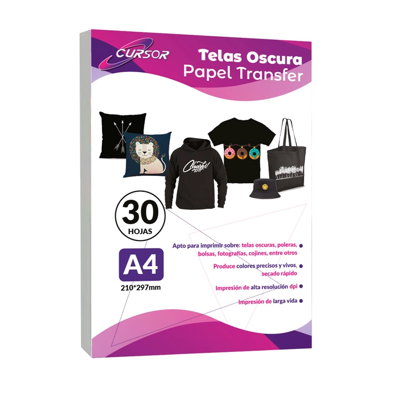 PAPEL TRANSFER PREMIUM TELAS OSCURAS 30HOJAS ENVIO INC. - 1
