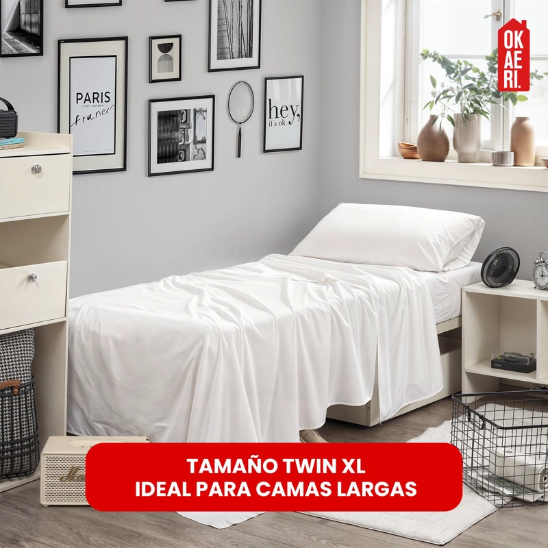 JUEGO DE SABANAS 1 PLAZA 3 PIEZAS OKAERI TAMAÑO 1 PLAZA NEGRO - 3
