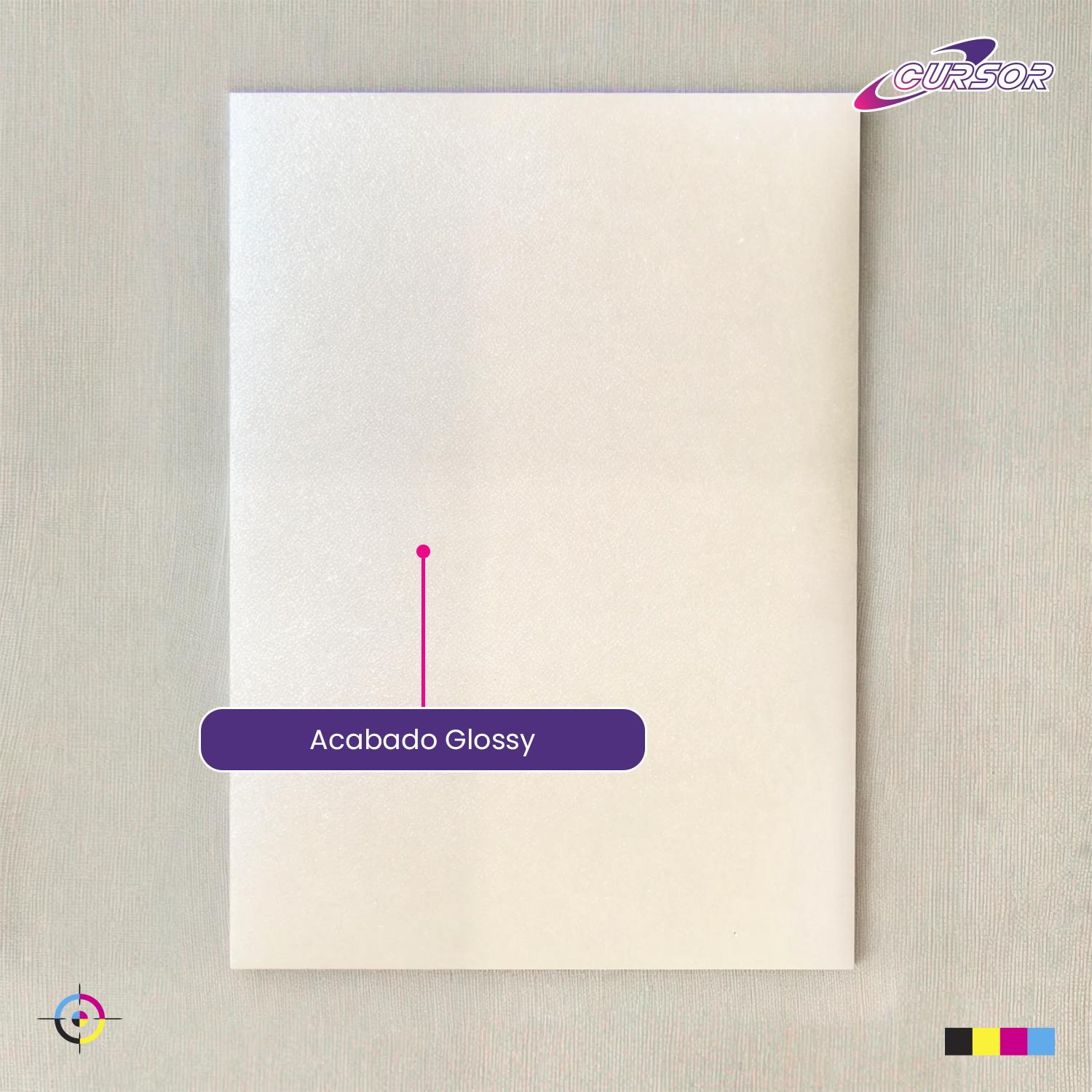 PAPEL OPALINA TEXTURA BRILLANTE DOBLE FAZ HILADA 230G 50H A4 - 8