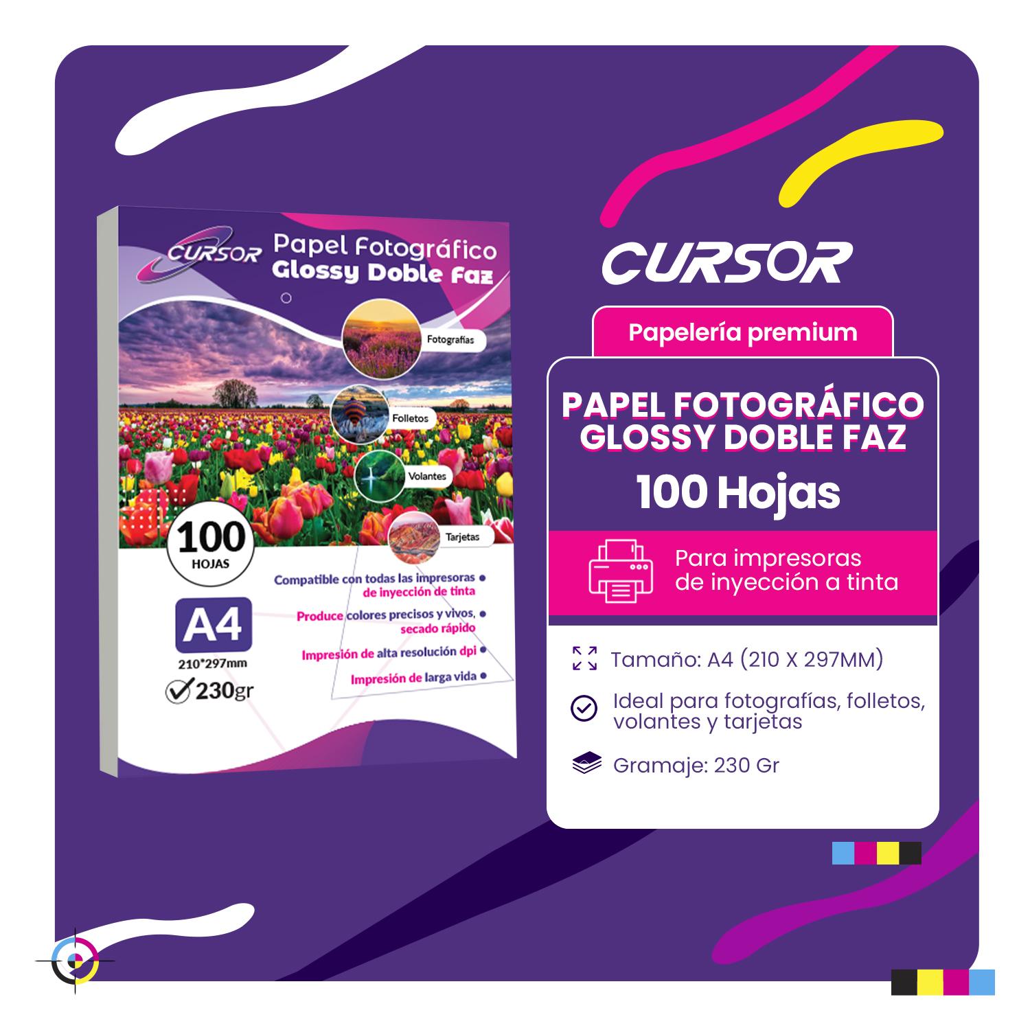 PAPEL FOTOGRAFICO GLOSSY DOBLE FAZ A4 230GR 100HOJAS - 2