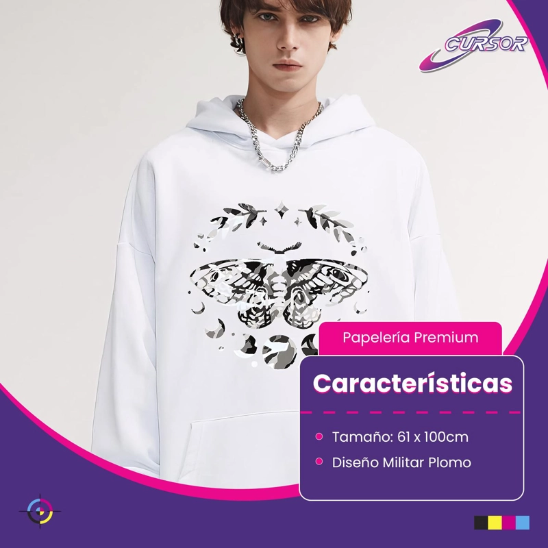 VINILO PU FLUORESCENTE DISEÑOS 1F 61 CM X 1 METRO CURSOR GRIS MILITAR - 4