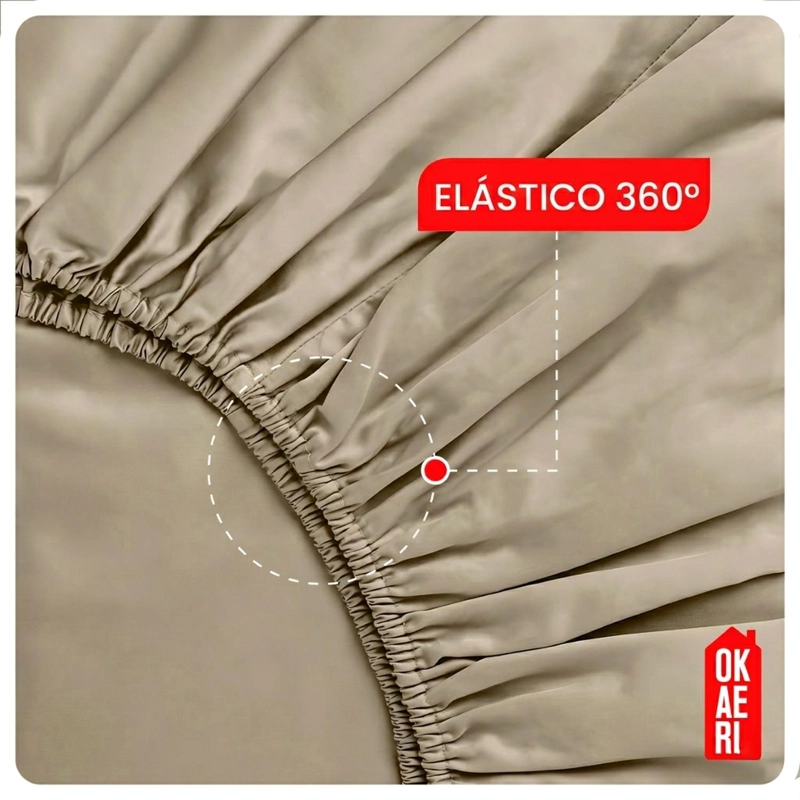 JUEGO DE SABANAS QUEEN 150X200 CM OKAERI TAMAÑO 2 PLAZAS - 7