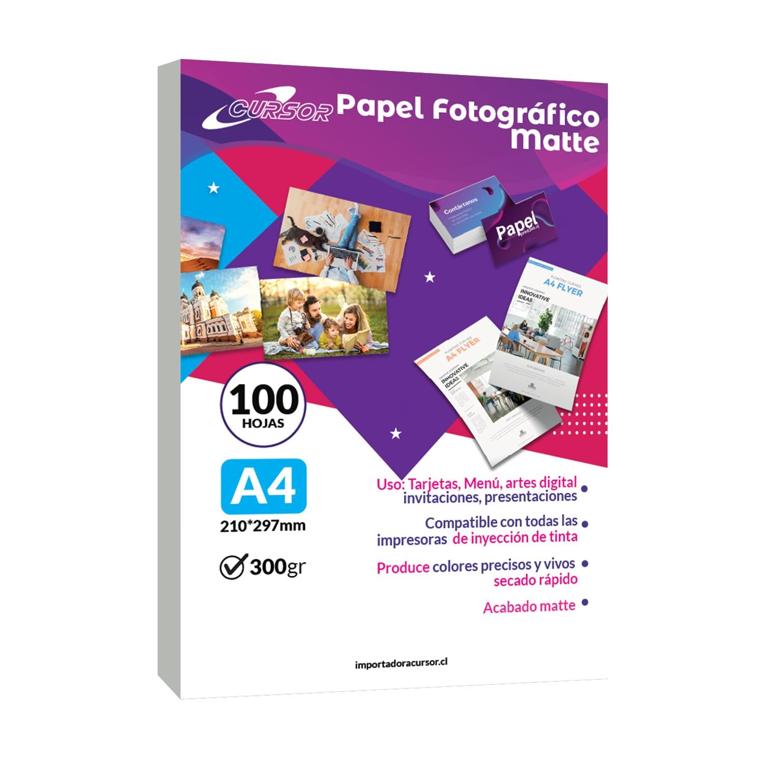PAPEL FOTOGRAFICO MATTE A4 300GR 100HOJAS - 1
