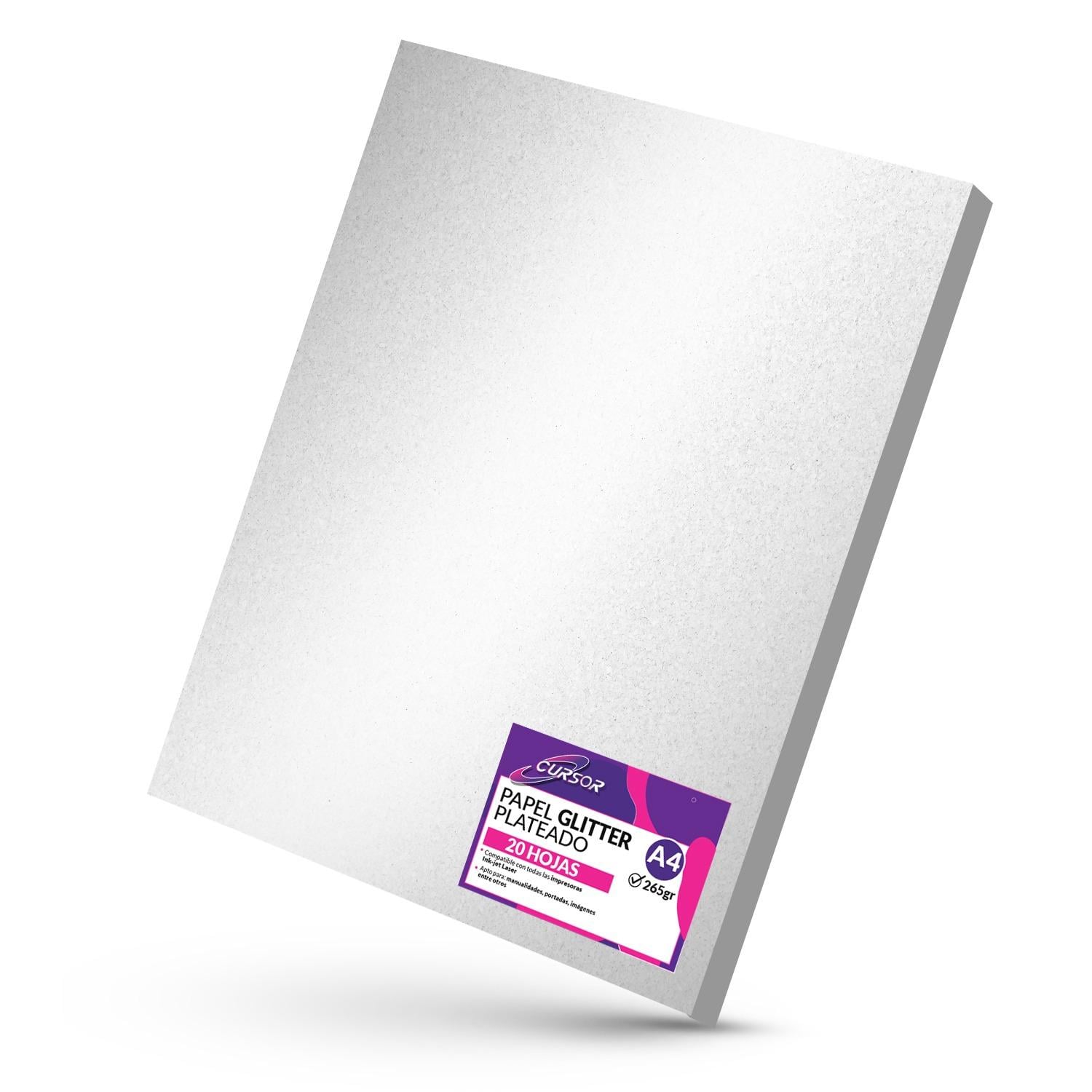 PAPEL FOTOGRAFICO GLITTER GLOSSY PLATEADO 20HJS A4 - 1