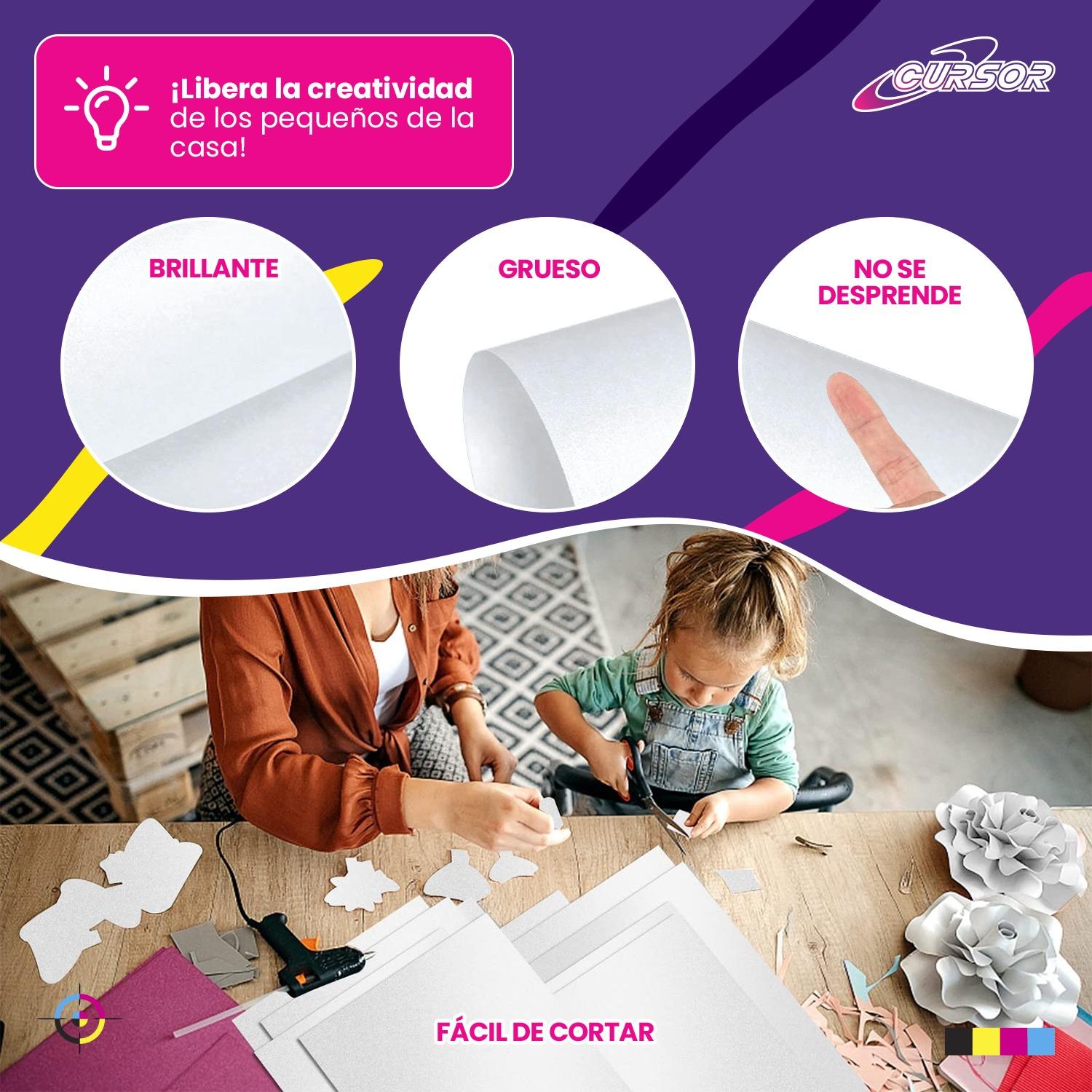 PAPEL FOTOGRAFICO GLITTER GLOSSY PLATEADO 20HJS A4 - 4