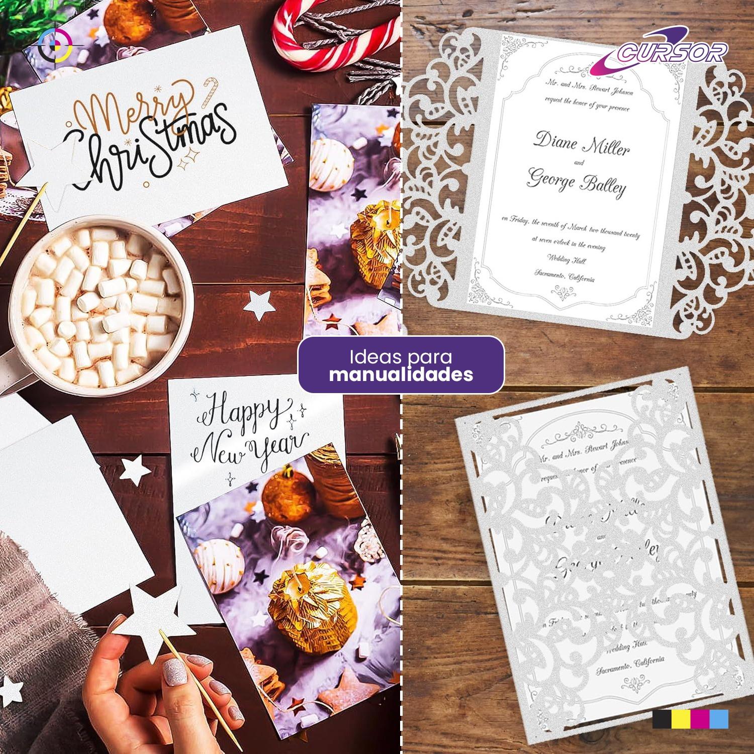 PAPEL FOTOGRAFICO GLITTER GLOSSY PLATEADO 20HJS A4 - 7
