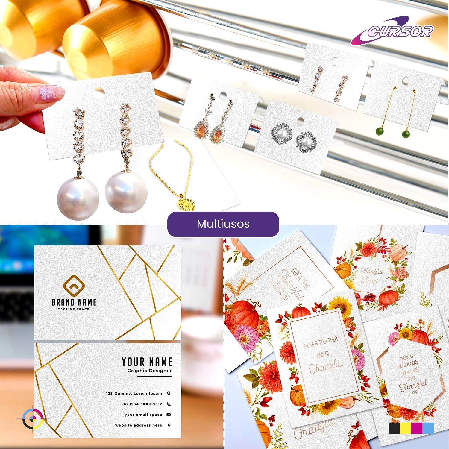 PAPEL FOTOGRAFICO GLITTER GLOSSY PLATEADO 20HJS A4 - 8