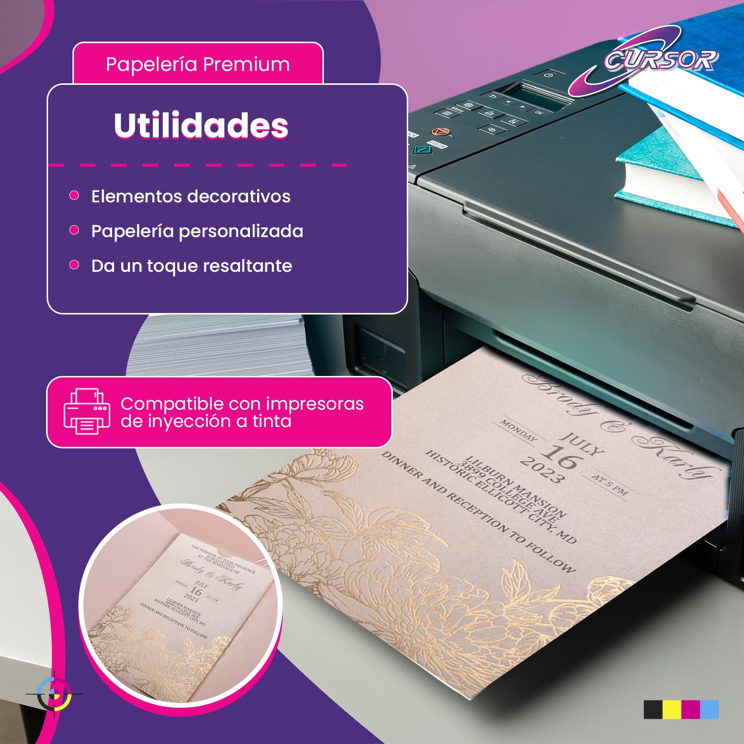 PAPEL FOTOGRAFICO GLITTER GLOSSY ROSADO 20HJS A4 - 3