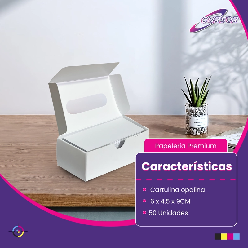 CAJA PARA TARJETAS DE VISITAS PRESENTACION 50 CAJAS - 4