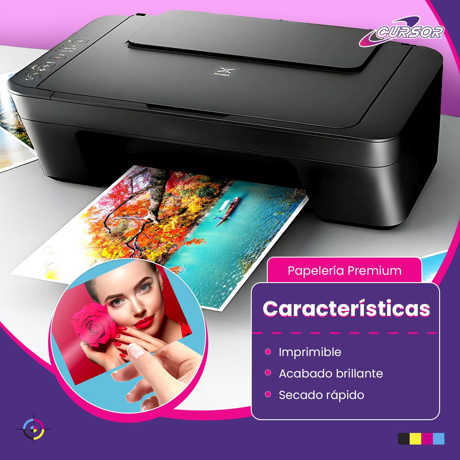 PAPEL FOTOGRAFICO GLOSSY A3 200 GR PACK 100 HOJAS CURSOR - 3