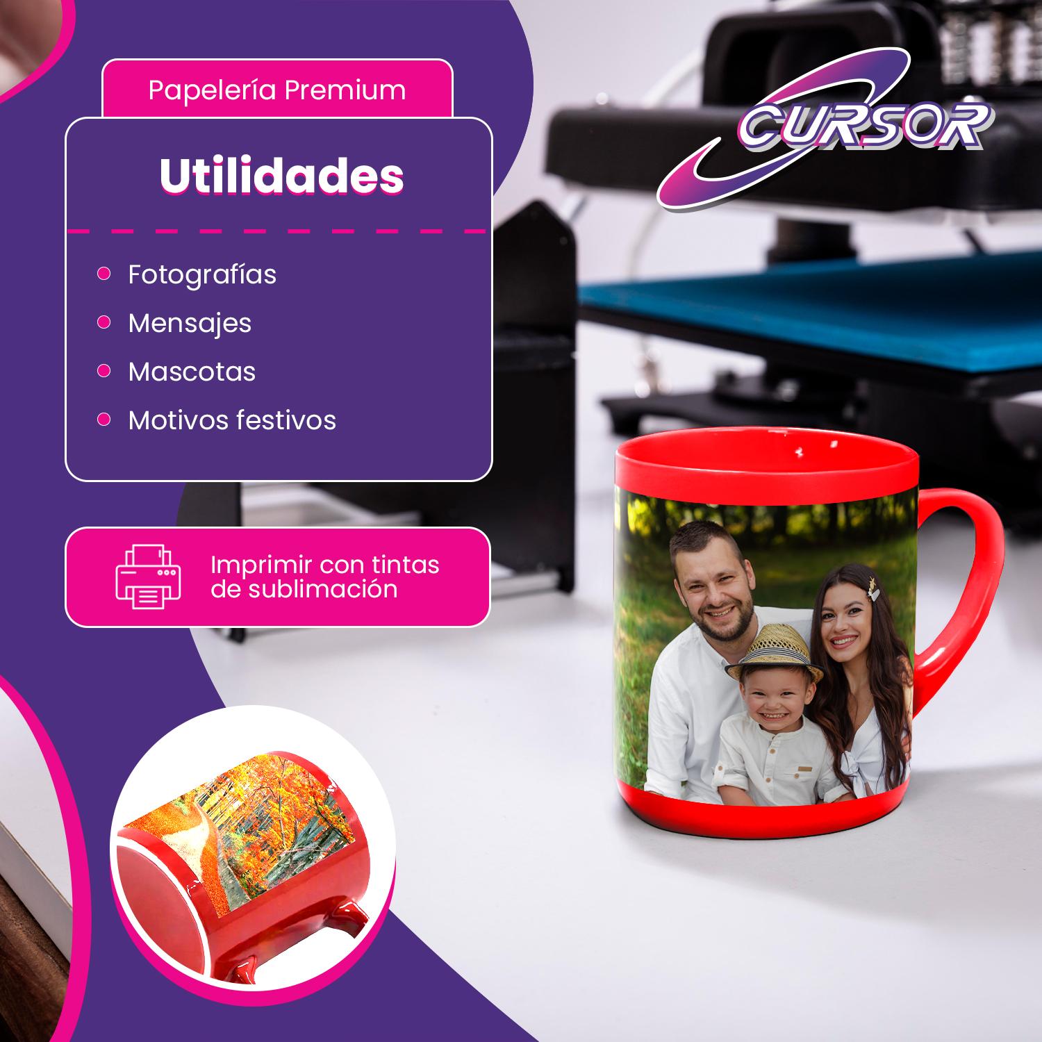 TAZON TAZA ROJA CON PARCHE PARA SUBLIMAR O ESTAMPAR 11OZ - 5