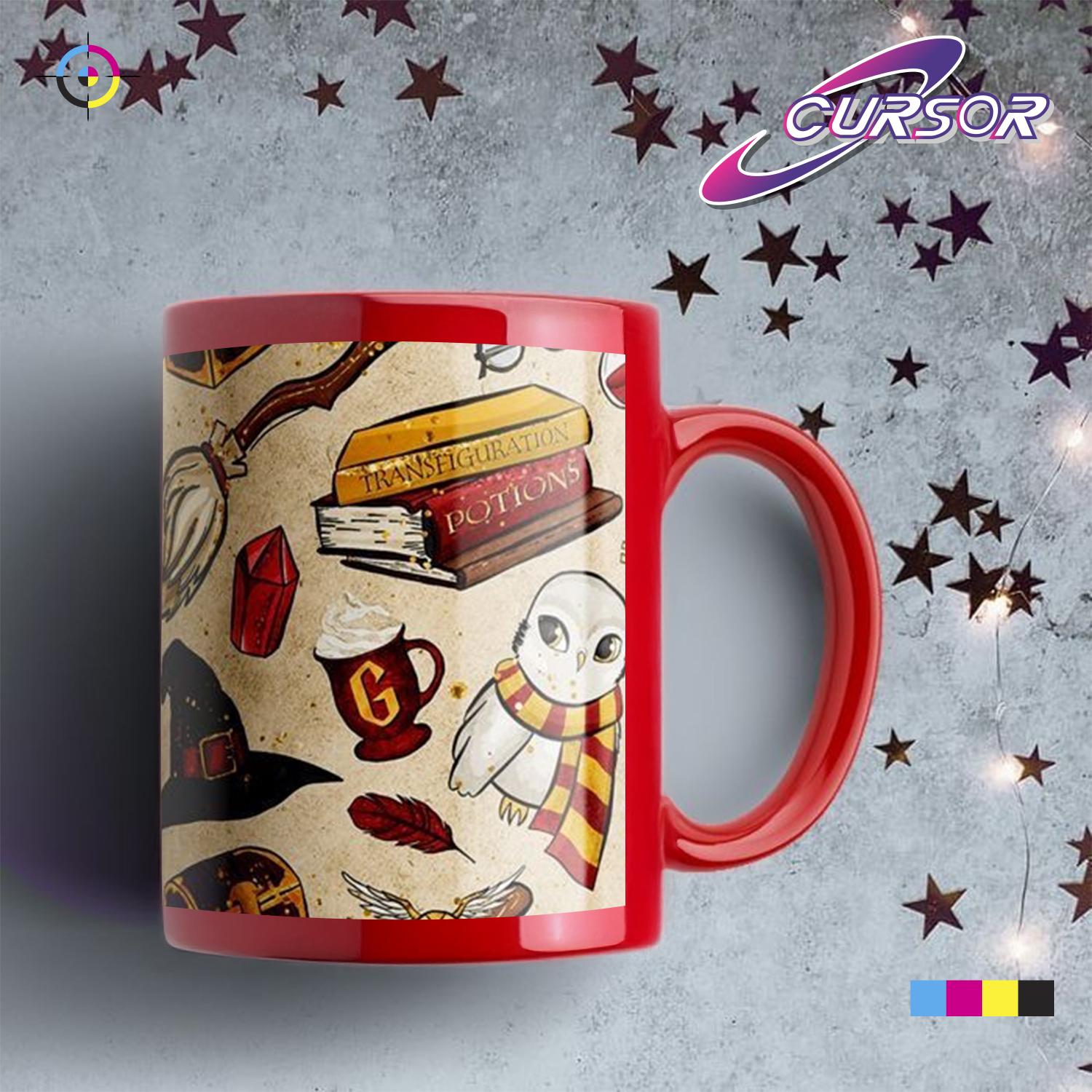 TAZON TAZA ROJA CON PARCHE PARA SUBLIMAR O ESTAMPAR 11OZ - 7