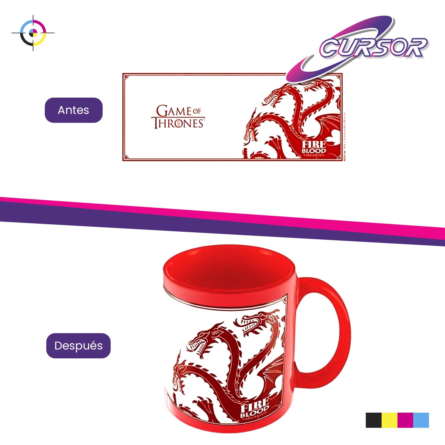 TAZON TAZA ROJA CON PARCHE PARA SUBLIMAR O ESTAMPAR 11OZ - 8