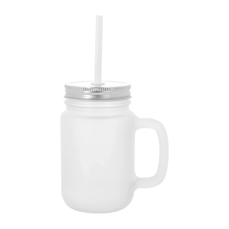 JARRO SHOPERO MASON VIDRIO CON BOMBILLA 430ML PARA SUBLIMAR - 1