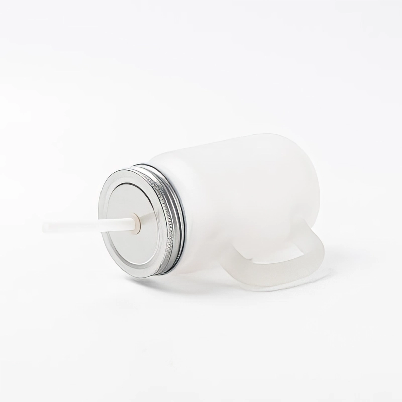 JARRO SHOPERO MASON VIDRIO CON BOMBILLA 430ML PARA SUBLIMAR - 2