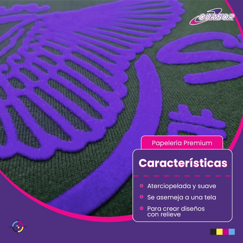 VINILO FLOCK 50CM X1MT CURSOR TAMAÑO 50CM X 1M MORADO Y16 - 3