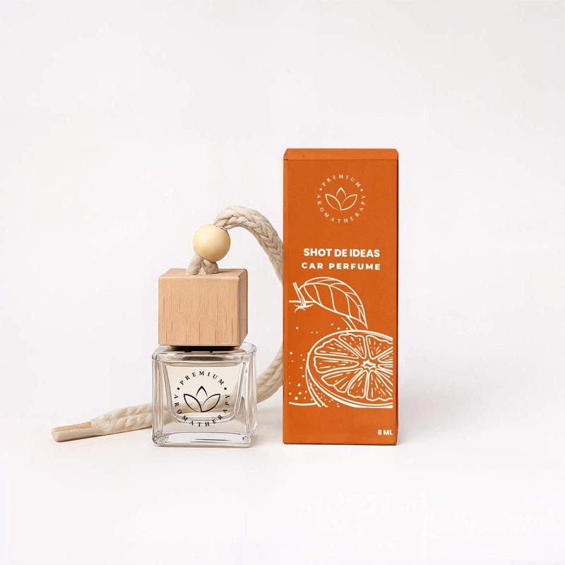 DIFUSOR DE AUTO AROMATHERAPY 8ML NARANJA CLARO SHOT DE IDEAS - 1