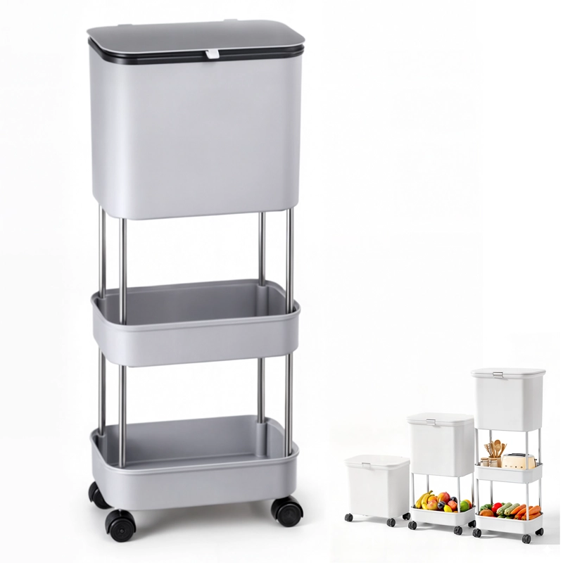 ESTANTE DE ALMACENAMIENTO CONTENEDOR CON REPISA Y RUEDAS - 1