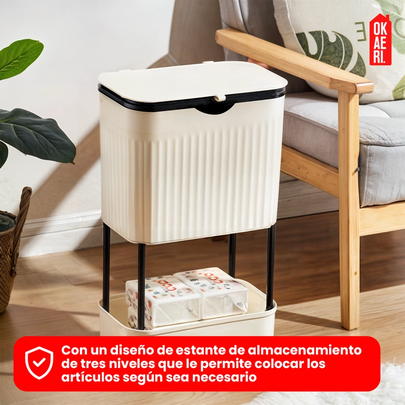 ESTANTE DE ALMACENAMIENTO CONTENEDOR CON REPISA Y RUEDAS - 4