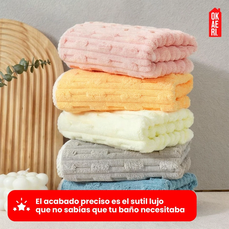 SET DE TOALLAS MICROFIBRA BAÑO 140X70 Y MANOS 75X35 - 3