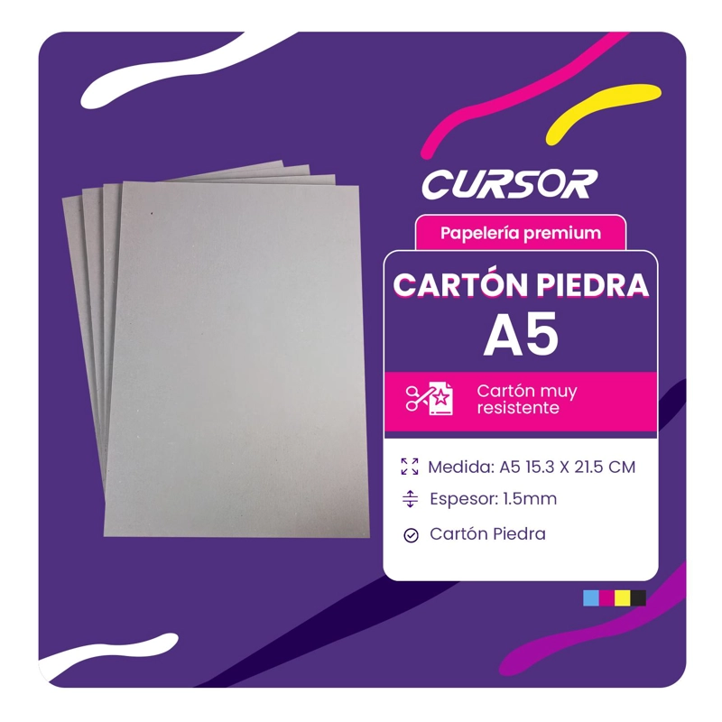 CARTON PIEDRA A5+ 1.5MM 100 HOJAS CURSOR-A - 2