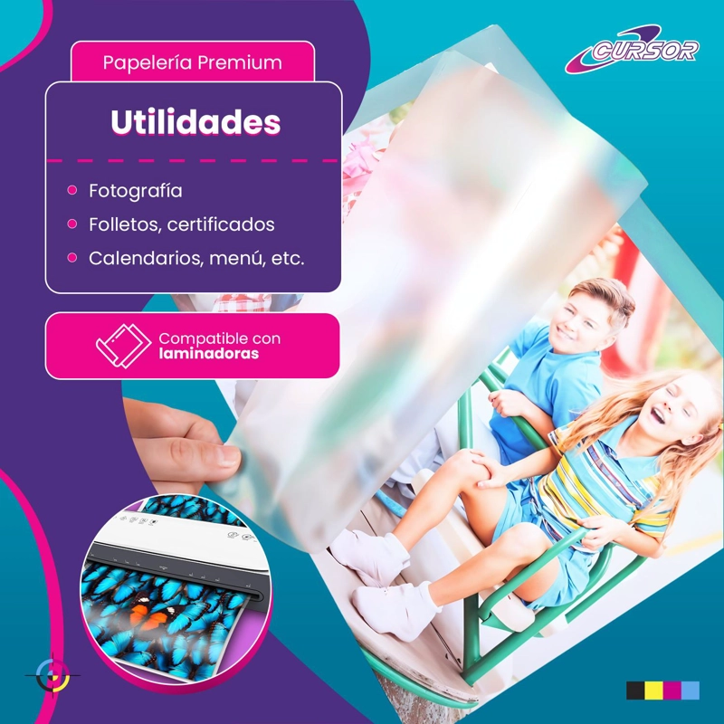 LAMINADO EN FRIO DISEÑO TRANSPARENTE MATTE 50 HOJAS A4 CURSOR TAMAÑO A4 - 4