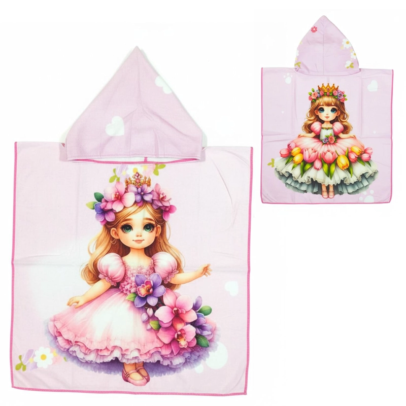 TOALLA DE BAÑO / PLAYA CON CAPUCHA NIÑAS Y NIÑOS - 1