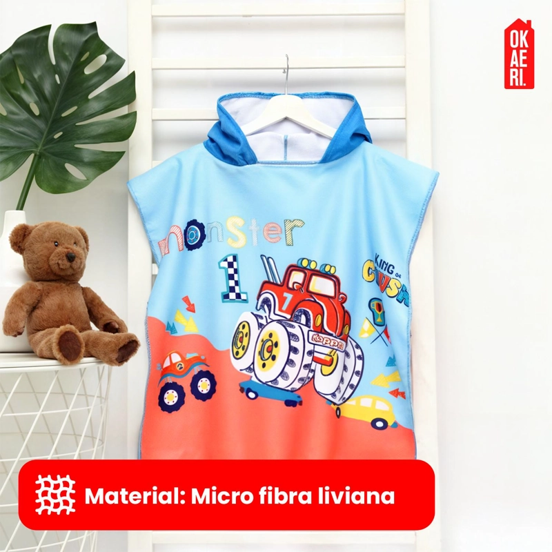 TOALLA DE BAÑO / PLAYA CON CAPUCHA NIÑAS Y NIÑOS - 9