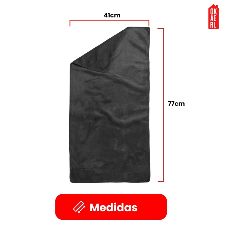 PACK 6 TOALLAS NEGRA PELUQUERIA HOTEL BARBERIA SPA GYM 77*41 CM - 3