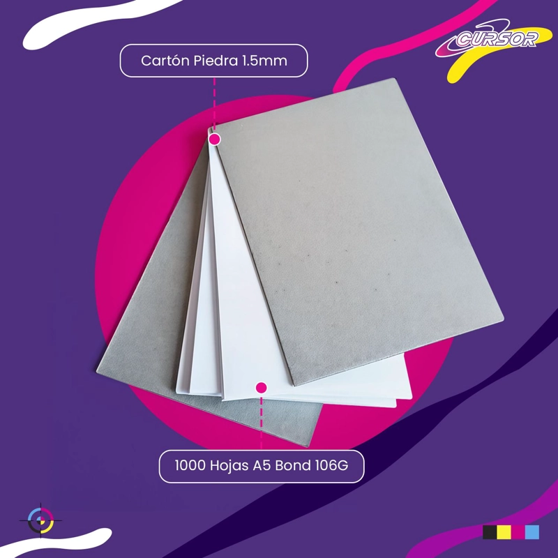 PAPEL BOND 106G A5 250H CURSOR TAMAÑO A5 - 8