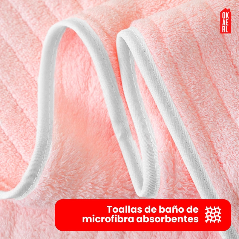 PACK 6 TOALLAS MANO MICROFIBRA 35*75CM BORDES BLANCOS - 4