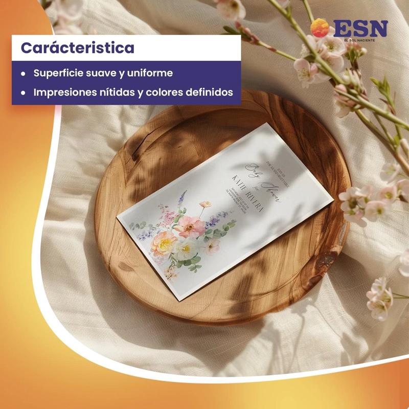 PAPEL OPALINA LISA BLANCO 230 GR A4 50 HOJAS ESN TAMAÑO A4 - 3