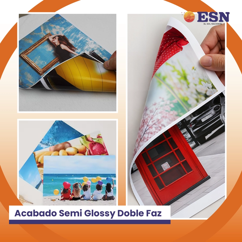 PAPEL FOTOGRAFICO DOBLE FAZ SEMI GLOSSY 260GR A4 50 HOJAS ESN TAMAÑO A4 - 9
