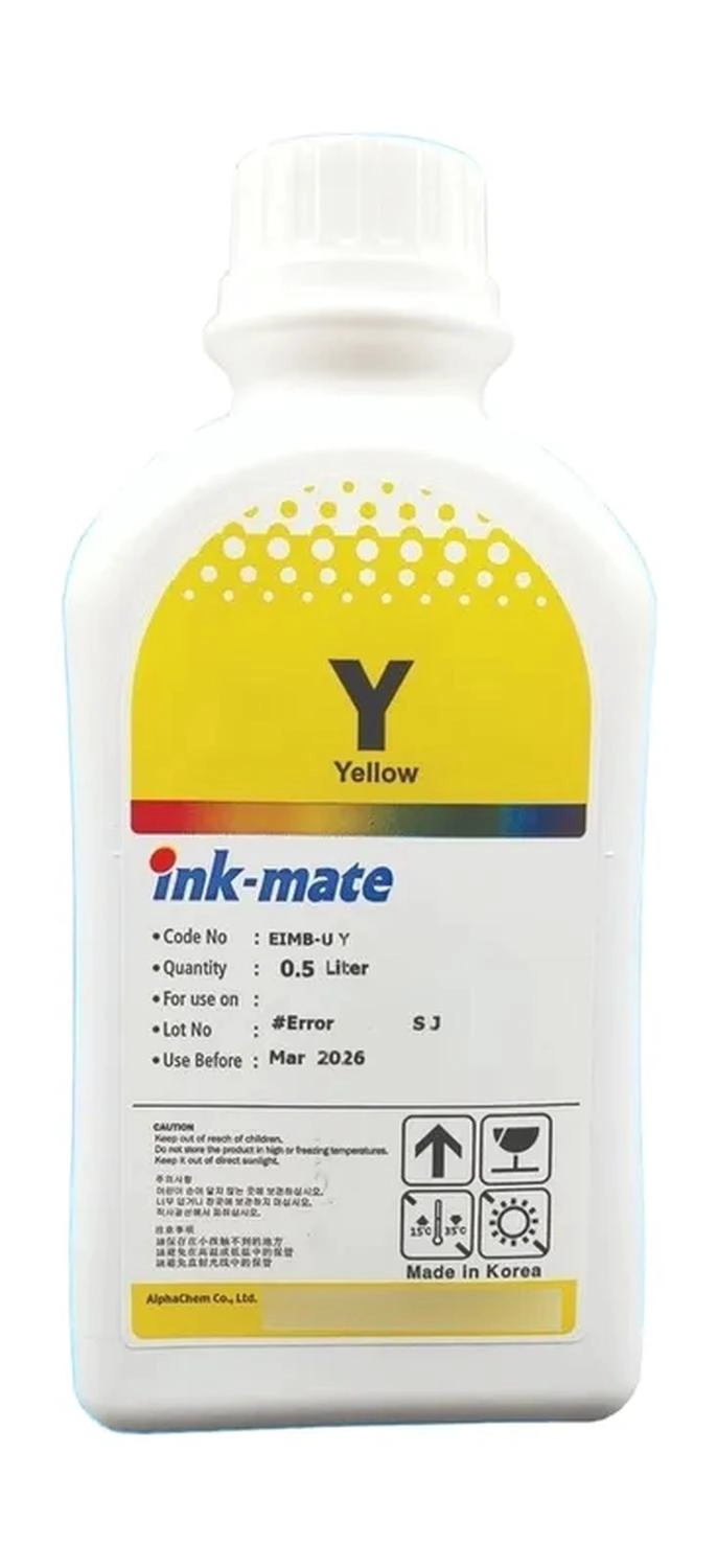 TINTA DYE COREANA ALTERATIVA COMPATIBLE 500ML COLORES AMARILLO EIMB-U Y - 1
