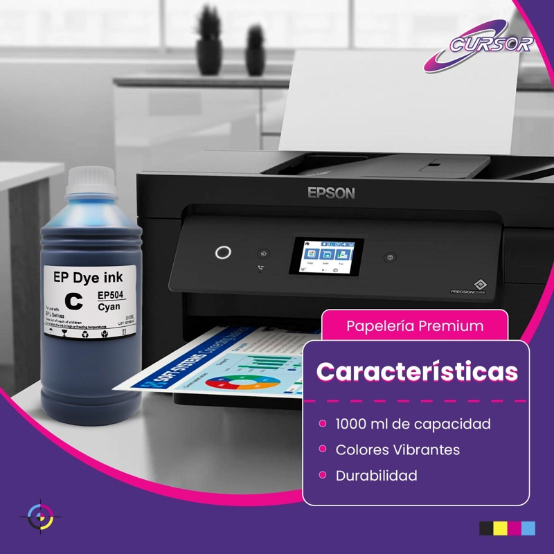 TINTA DYE PREMIUM ALTERNATIVA COMPATIBLE T504 1 LT T504 MAGENTA - 4