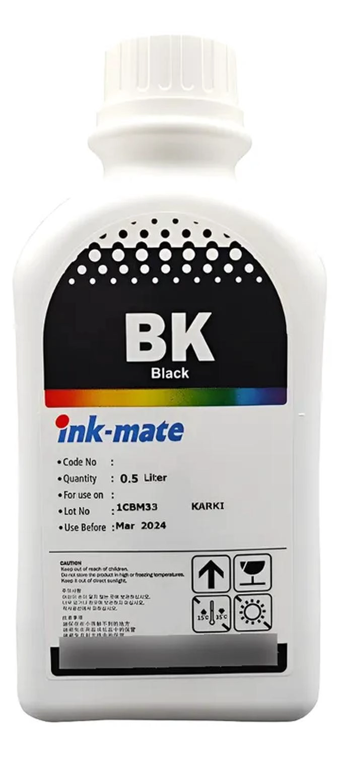 TINTA DYE COREANA IMPRESORA ALTERNATIVA COMPATIBLE 500ML NEGRO - 1