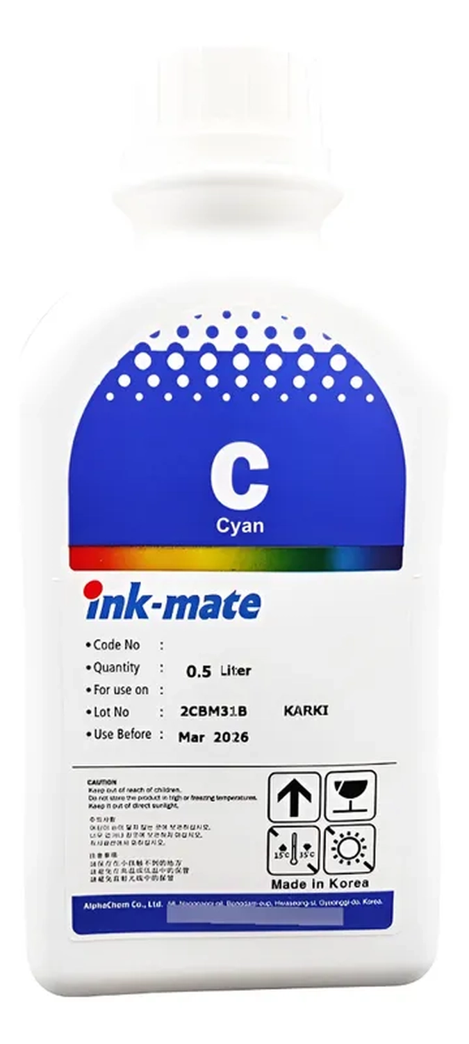 TINTA DYE COREANA IMPRESORA ALTERNATIVA COMPATIBLE 500ML CIAN - 1
