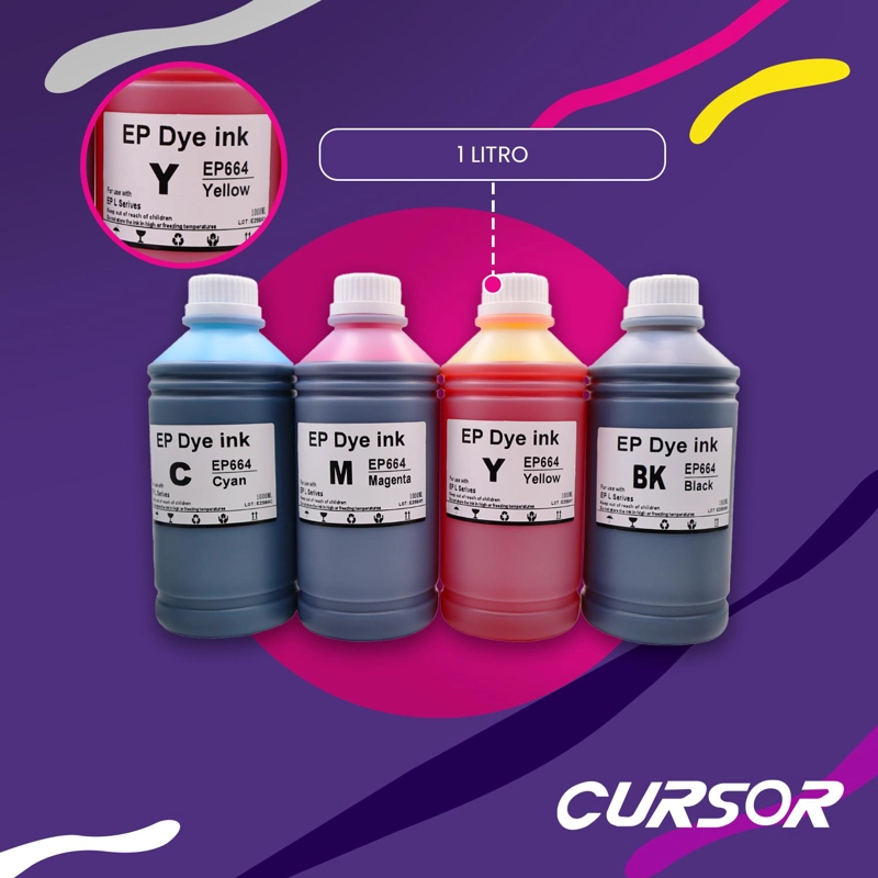 TINTA DYE PREMIUM COMPATIBLE EPSON T664 1 LT T664 MAGENTA - 6
