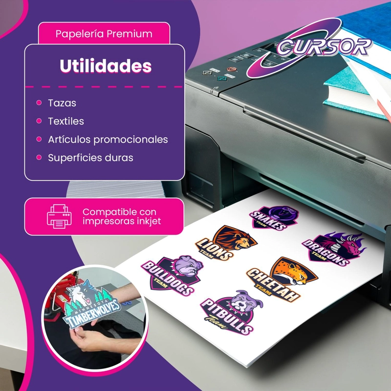 TINTAS SUBLIMACION PREMIUM 100 ML COMPATIBLE CON EPSON. CURSOR MAGENTA - 5