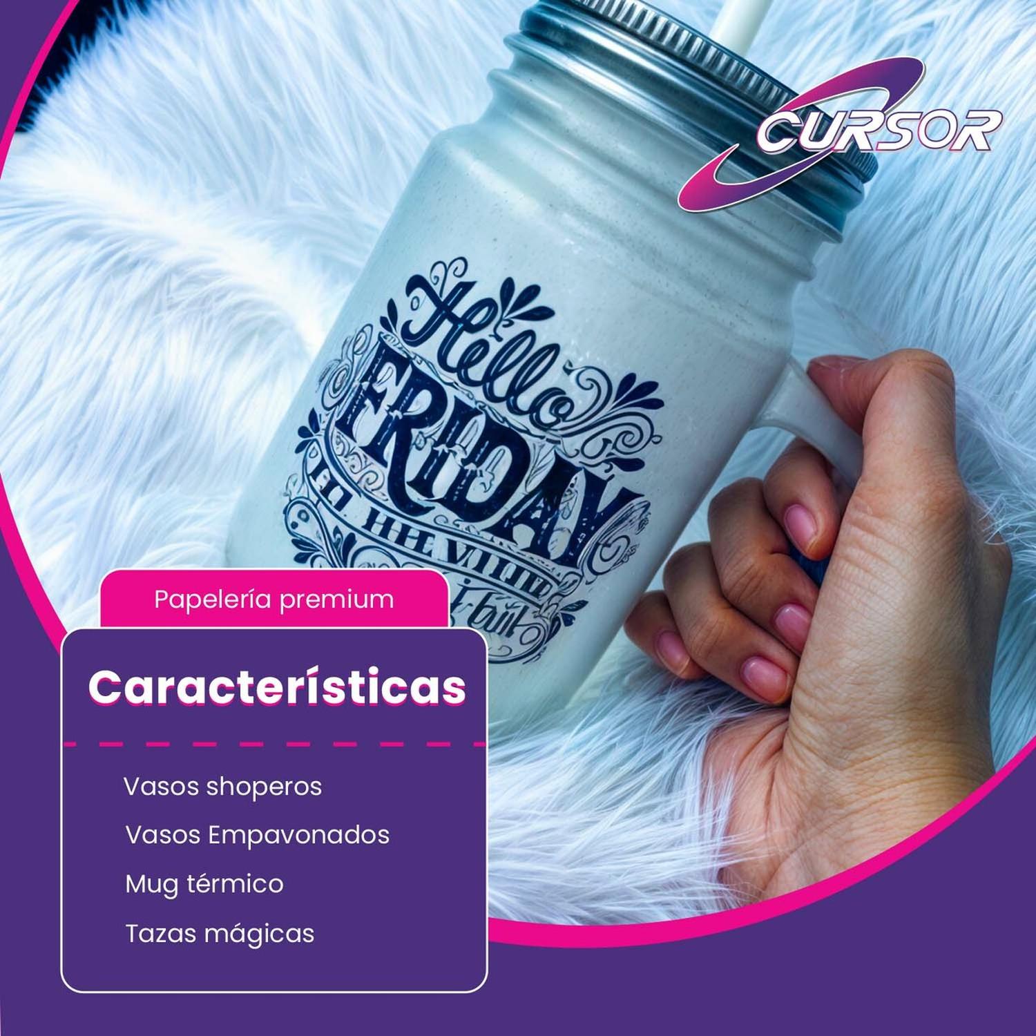 PAPEL SUBLIMACION A4 CURSOR 100 HOJAS 110G PREMIUM PRO COLOR - 4