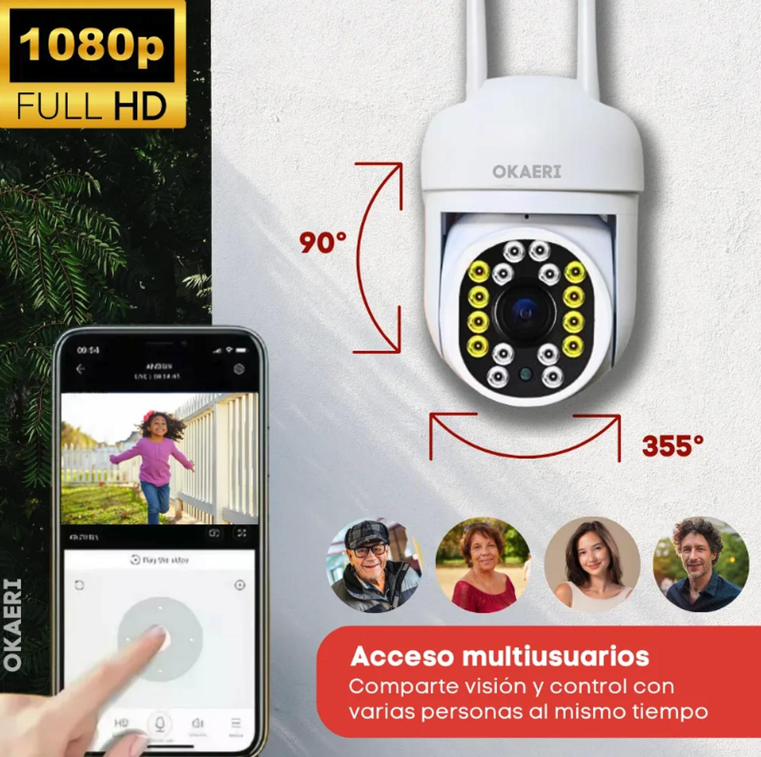 CAMARA IP DE SEGURIDAD WI-FI 2.4G VIGILANCIA EXTERIOR OKAERI YOOSE - 4