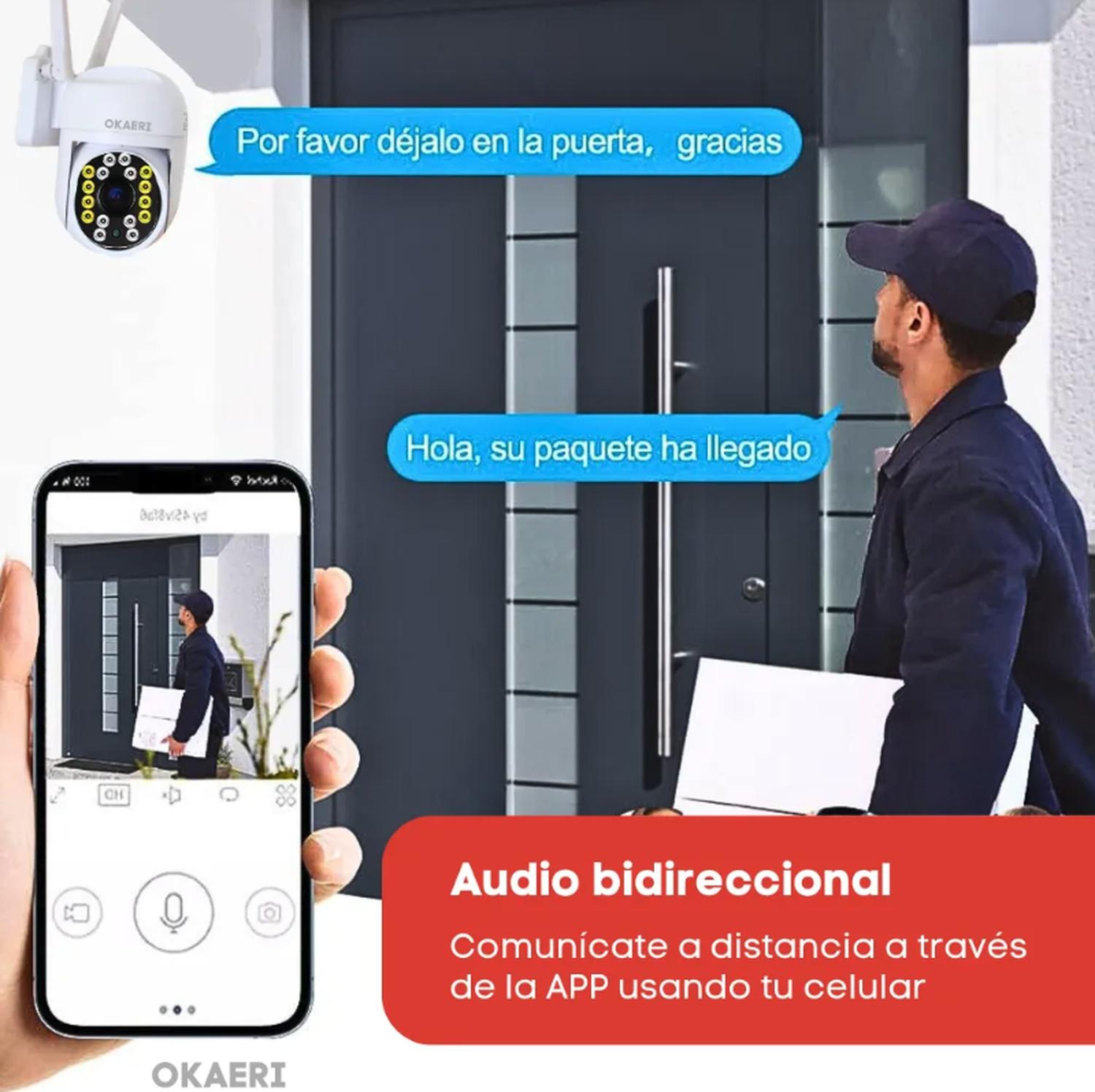 CAMARA IP DE SEGURIDAD WI-FI 2.4G VIGILANCIA EXTERIOR OKAERI YOOSE - 5