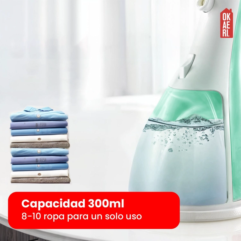PLANCHA A VAPOR VERTICAL MARCA OKAERI 300ML 1500W - 5