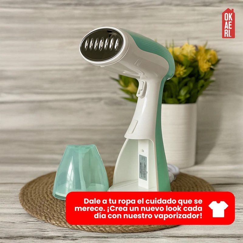 PLANCHA A VAPOR VERTICAL MARCA OKAERI 300ML 1500W - 6