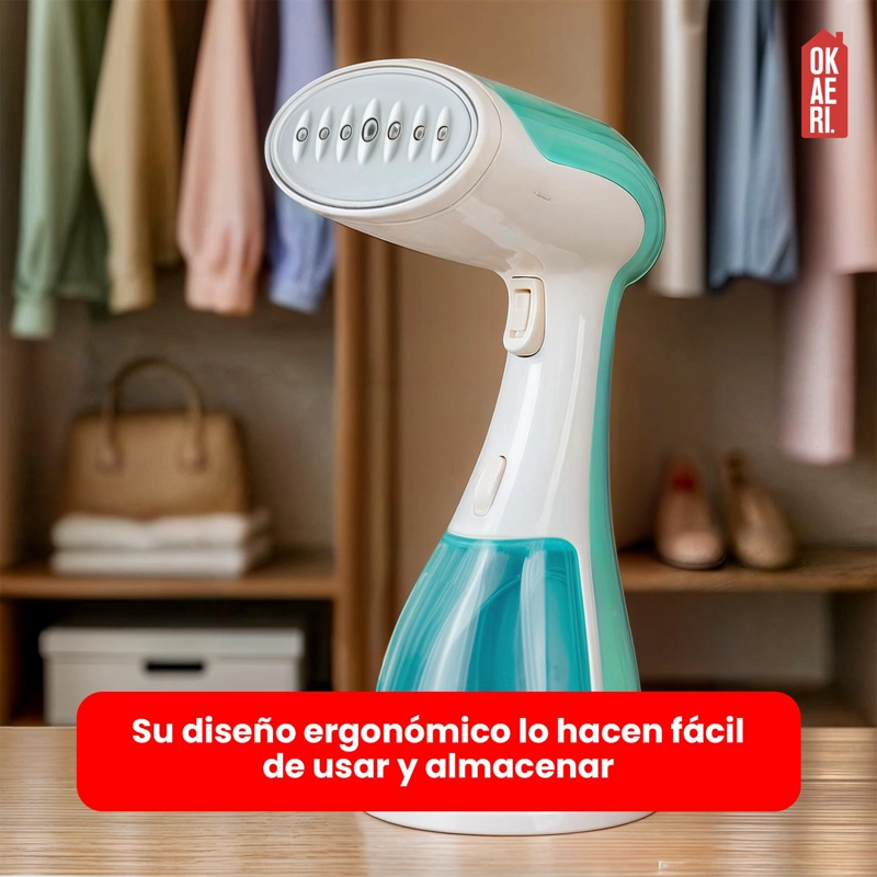 PLANCHA A VAPOR VERTICAL MARCA OKAERI 300ML 1500W - 7