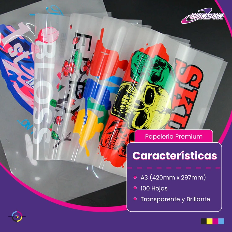 PAPEL DTF 100 HOJAS A3 CURSOR TAMAÑO A3 - 4