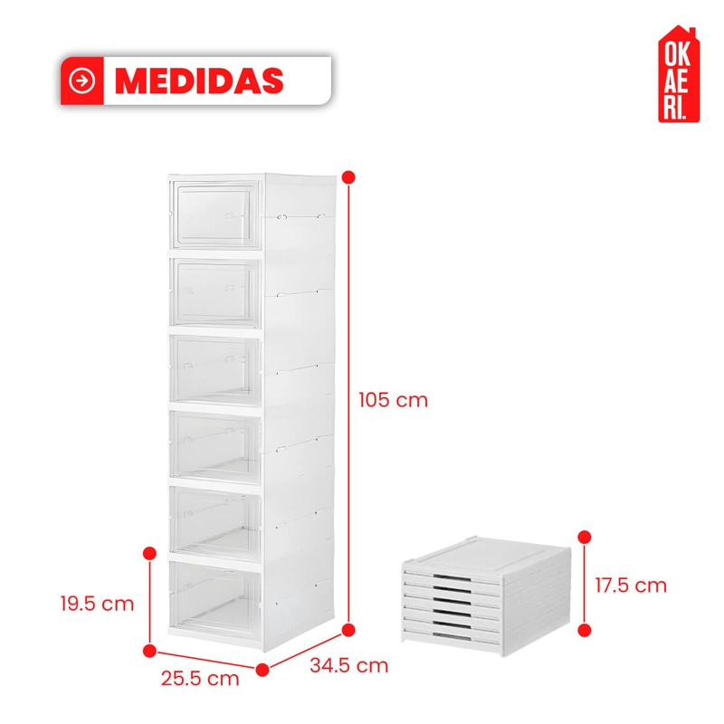 PACK X2 CAJA ORGANIZADORA DE ZAPATOS APILABLE - 2