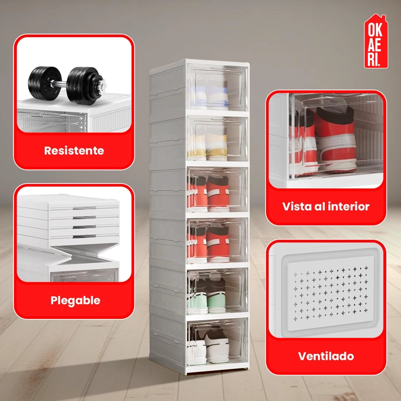 PACK X2 CAJA ORGANIZADORA DE ZAPATOS APILABLE - 4